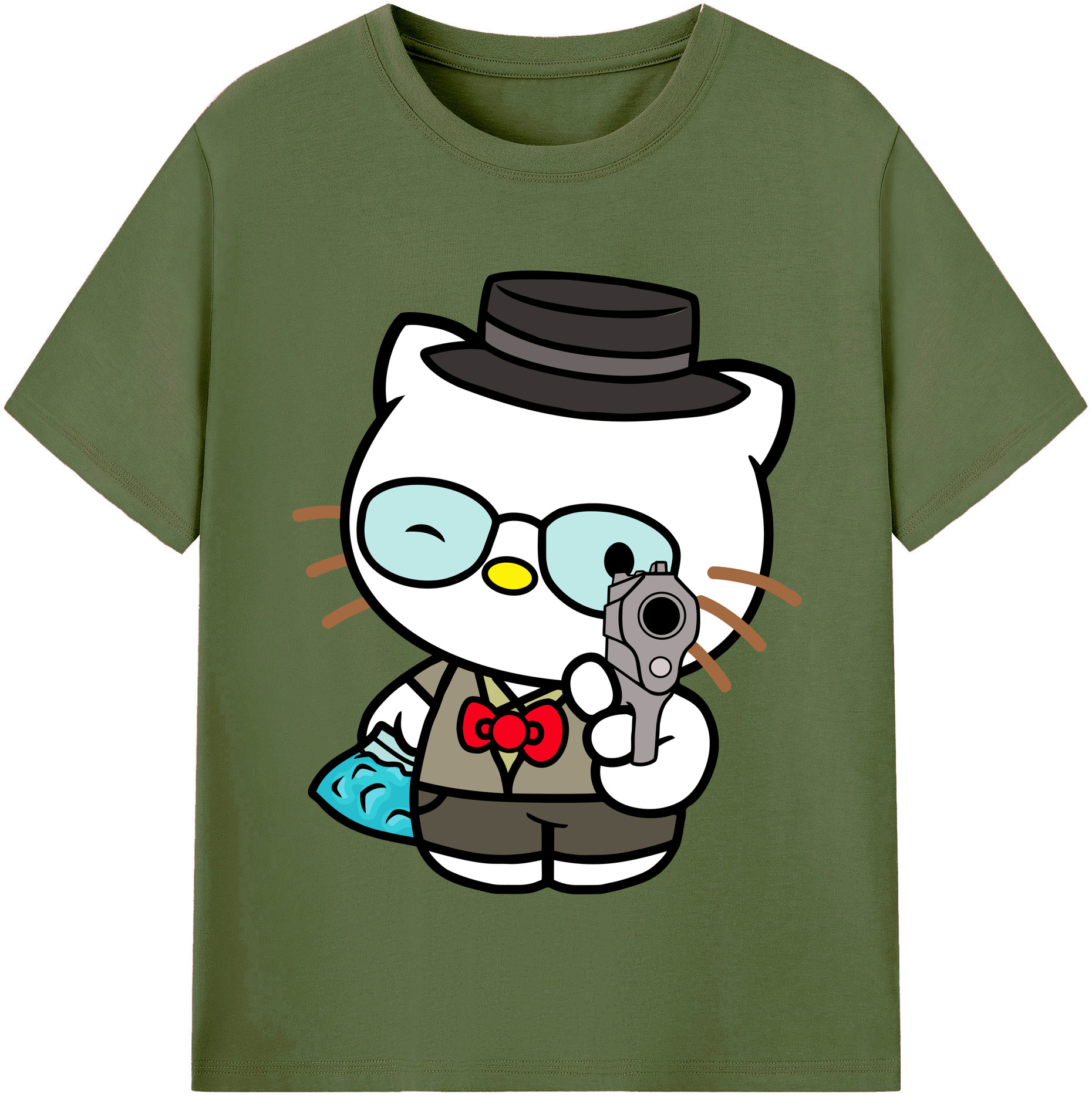 （画像用） Hello Kitty ハローキティ 綿100％半袖Tシャツ（フロントプリント）